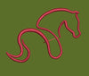 Minimalist Equine Silhouette Embroidery Design