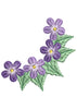 Blue Flower Embroidery Design