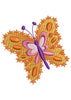 Yellow Butterfly Embroidery Design