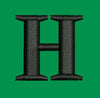 Letter H Serif Initial Embroidery Design