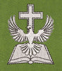 Cross Holy Book Dove Embroidery Design