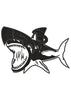 Killer Shark Embroidery Design