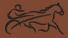 Harness Racing Line Art Embroidery Design