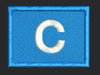 C Letter Patch Embroidery Design
