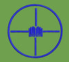 Blue Book and Crosshair Emblem Embroidery Design
