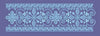 Floral Scroll Light Blue Decorative Border Embroidery Design