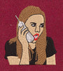 Retro Cellular Gossip Embroidery Design