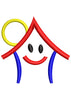 Hut Happy Embroidery Design