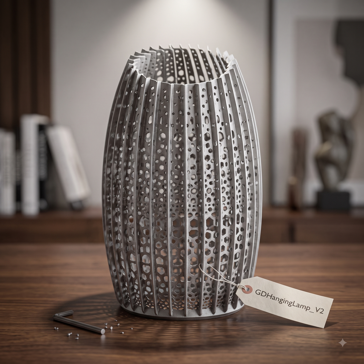 Geometric Hanging Lamp Print STL File