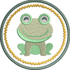 Frog Embroidery Design