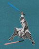 Blue Lightsaber Warrior Embroidery Design