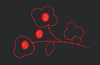 Stylized Flowers Embroidery Design