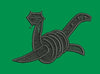 Coiled Serpent Embroidery Design