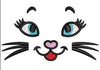Cat Face Embroidery Design