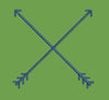 Crossed Fletched Arrows Embroidery Design