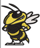 Angry Honey Bee Embroidery Design