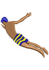 Swimmer Embroidery Design