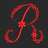 Floral Red Color Embroidery Design