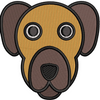 Dog Face Embroidery Design