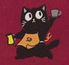 Coffee Cat Apron Server Embroidery Design