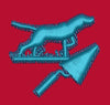 Dog and Trowel Embroidery Design