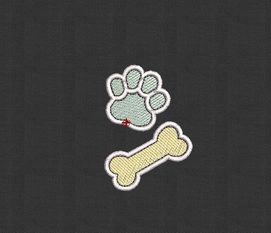 Foot Print Embroidery Design