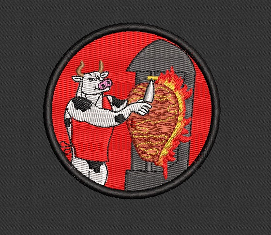 Meat Embroidery Design