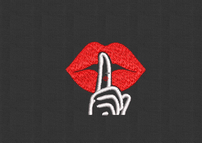Lips Embroidery Design
