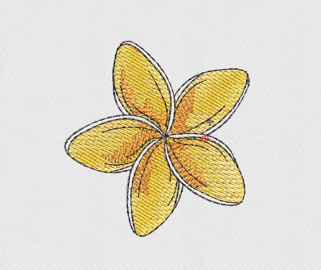 Gold Flower Embroidery Design