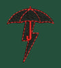 Umbrella Lightning Embroidery Design