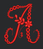 Floral Red Embroidery Design
