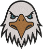 Eagle Face Embroidery Design