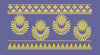 Golden Crescent Floral Motif Border Embroidery Design
