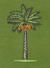 Date Palm Tree Embroidery Green & Orange Embroidery Design
