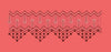 Geometric Zig Zag with Hanging Star Blossoms Embroidery Design