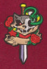 Cat Skull Snake Rose Embroidery Design