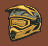 Helmet Yellow Colour Embroidery Design
