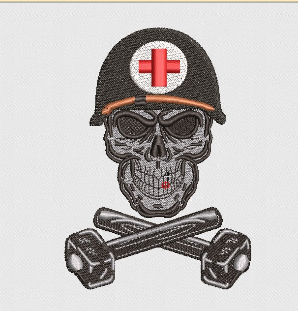 Skull Embroidery Design
