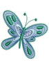 Green Butterfly Embroidery Design
