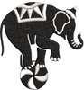 Elephant With Ball Embroidery Design