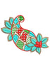 Aqua Paisley Embroidery Design