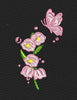 Lily Butterfly Pink Embroidery Design