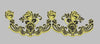 Floral Motif Gold and Black Decorative Border Embroidery Design