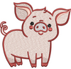 Pig Embroidery Design