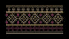 Geometric Diamond Lattice and Floral Panel Embroidery Design