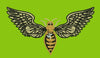 Stylized Bee Embroidery Design