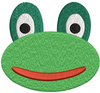 Frog Face Embroidery Design