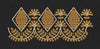 Floral Endless Border Orange Flowers Embroidery Design