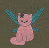 Fairy Cat Pink Embroidery Design
