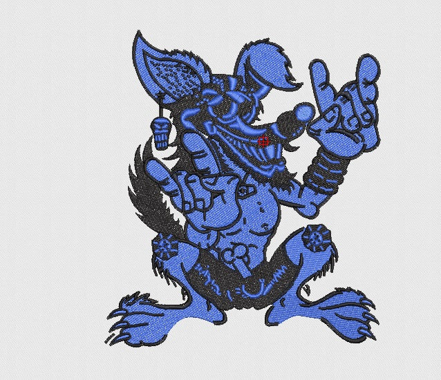 Wolf Embroidery Design